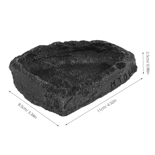 LIOOBO Multi-Functional Reptile Feeder Resin Water Bowl Food Bowl for Reptile Lizards