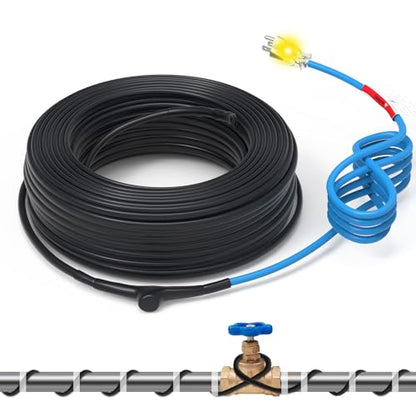 Heat Tape for Pipes Self-Regulating Heating Cable,Heat Trace for Pipes, Energy-Saving Pipe Freeze Protection ETL Certified Outside Heater 120V 9FT - style: 9-feet