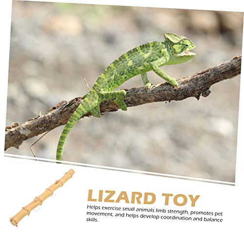 Toyvian Decorative Reptile Climbing Branch Stand Natural Bamboo Grapevine Wood Toy for Terrarium Safe Habitat Accessory for Lizards Geckos and Small Pets