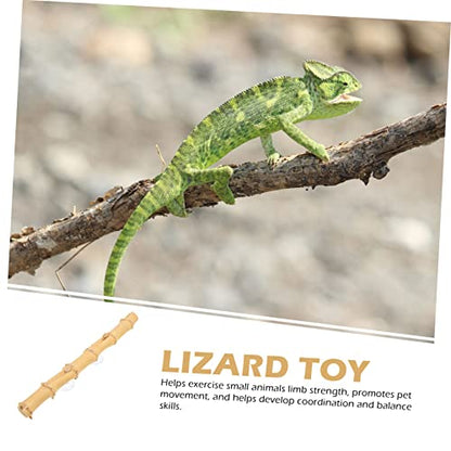 Toyvian Decorative Reptile Climbing Branch Stand Natural Bamboo Grapevine Wood Toy for Terrarium Safe Habitat Accessory for Lizards Geckos and Small Pets