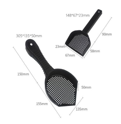 2pcs Reptile Sand Scoop Hamster Metal Litter Scoop for Sandbath Box 2PCS Litter Box Mesh Scooper Accessories for Guinea Pig, Gerbil, Rebbits, cat Small Animals