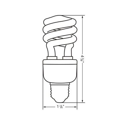 Sundew 5.0 UVB Compact Fluorescent Reptile Light Bulb, Tropical Terrarium Lamp for Reptiles and Amphibians, E26 Base, 120V