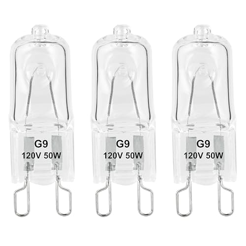 G9 Heat Lamp Bulbs for Reptile,Day White, Mini Halogen Bulb 50W, Infrared Reptile Heat Lamp for Bearded Dragon Gecko Turtle Lizard, Pack of 3 - size: 50W-Pack of 3