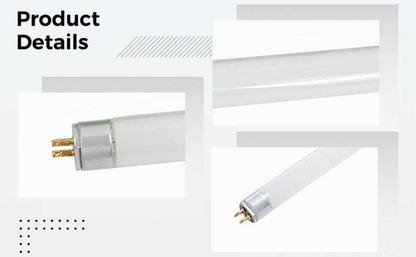 2 Pack T5 8W UVB 5.0 Reptile Light, 11.9 in 30.1 cm Fluorescent UVB Bulb, 5% UVB and 30% UVA Output, Reptile Lamp Tube for Bearded Dragon and Rainforest Species