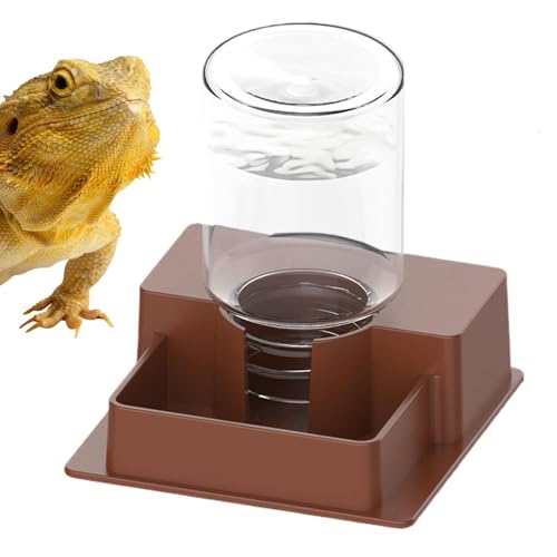 Tortoise Hydration Station - Automatic Lizard Water Feeder for Bearded Dragon with Wide Mouth Jar | Leak Proof ABS Hydration Station, Snake Tortoise Gecko Tank Indoor Backyard Accessory Large - size: L