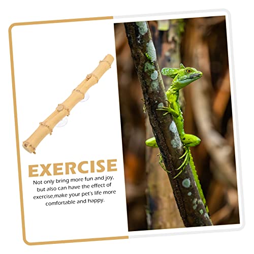 Abaodam Reptile Climbing Branch Toy for Terrarium Natural and Grapevine Wood Stand for Lizards Geckos and Pets Encourages Exercise and Coordination Fun Environment