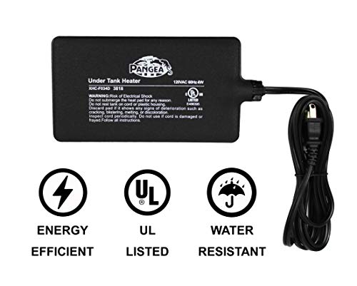 Pangea Reptile Heat Mat (Medium, 6x8, 10-20 gal), Black (UTH6x8) - size: Medium 6x8" (10-20 gal)