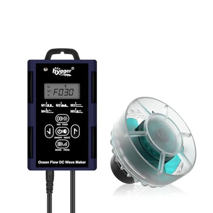 hygger Mini Wave Maker For Aquarium, Ultra-quiet Transparent Wavemaker With Controller, Adjustable Flow Magnetic DC 24V 1200GPH Powerhead, Circulation Pump For 50-100Gallon Freshwater Coral Reef Tank - size: 12W