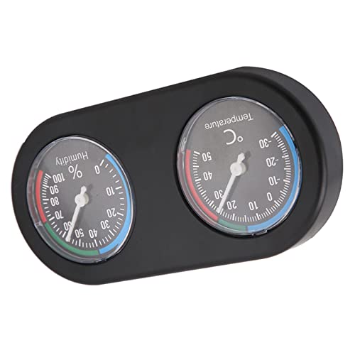 Zopsc Mini Analog Temperature Humidity Meter, Round Reptile Thermometer Hygrometer, Indoor Hygrothermograph for Reptile Tank