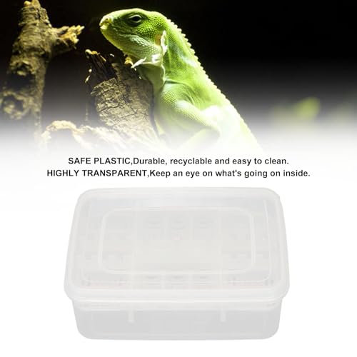 16 Grids Reptile Breeding Box,Reptile Incubator Professional Plastic Reptile Breeding Box Hatching Incubator for Amphibians Snakes Lizards Turtles Tortoises Geckos