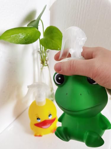 Cute Plastic Spray Bottle Duck Frog Cartoon Animal Plant Sprayer Cleaning Liquid Spray Bottle, Empty Bottles for Flowers Plants Gardens, Cleaning Houses and Cars (frog) - color: frog