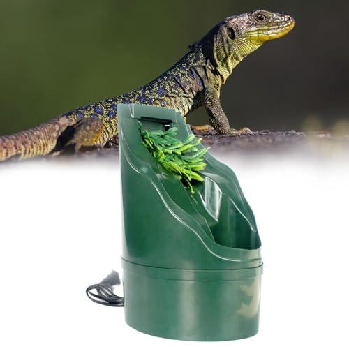 Reptile Chameleon Cantina Drinking Fountain Water Dripper Comes with Feeding Tongs Frosted Tweezer with Extra Pump for Lizard Turtle Snake Spider Frog Gecko Simulated Waterfall