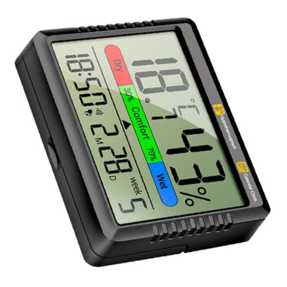 FENICAL Digital Indoor Thermometer Multifunctional Design with LCD Screen and Hygrometer Mini Temperature Humidity Monitor Lightweight Abs Material for Room and Nursery
