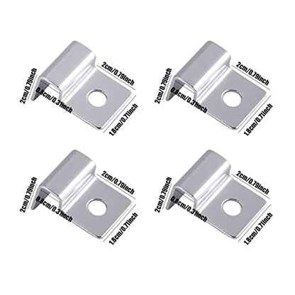 Suxgumoe Aquarium Cover Clips, 4 Pcs 6mm / 8mm / 10mm / 12mm Stainless Steel Fish Tank Glass Cover Clip Support Holder Universal Lid Clips for Rimless Aquariums (8mm) - size: 8mm
