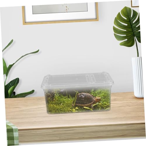 POPETPOP Acrylic Reptile Critter Keeper Snake Spider Gecko Tank Breeding Box Egg Tray