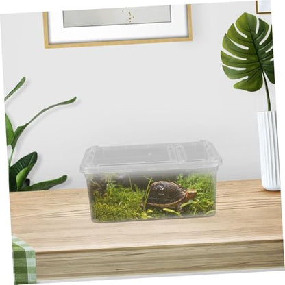POPETPOP Acrylic Reptile Critter Keeper Snake Spider Gecko Tank Breeding Box Egg Tray