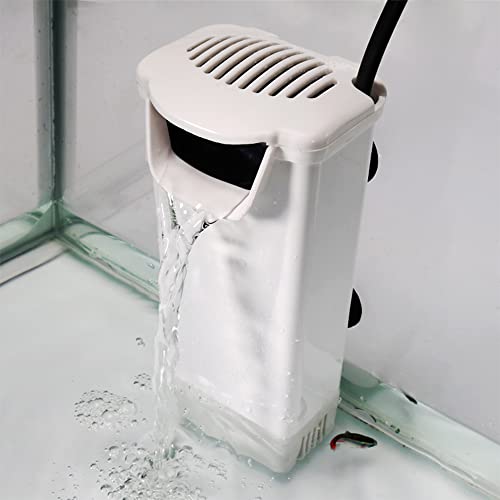 Aquarium Filter Fish Tank Filter for Turtle Tanks, Reptiles, Amphibians, Frog, Cichlids, Newt or Fish Tank Waterfall Flow Water Clean Pump (White Filter) - size: White Filter