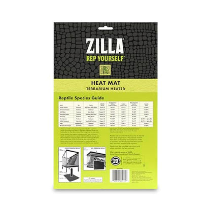 Zilla Heat Mat, Terrarium Heater for Reptiles, Snakes (Ball Pythons, Corn Snakes), Leopard Geckos, Tortoises, Amphibians and Arachnids, Medium, Fits 30-40 Gallon, 16 Watt - size: Medium
