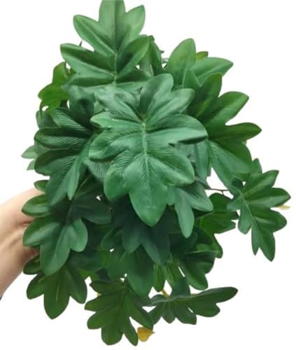 Reptile Fake Plants for Terrarium Artificial Tank Decor Accessories Suitable for Bearded Dragon Ball Python Crested Leopard Gecko Lizard Chameleon Snake-Philodendron selloum - color: Philodendron Selloum