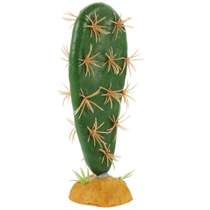SEWACC Reptile Tank Decor Artificial Cactus Plant Hideout Plastic Resin Safe for Reptile and Amphibian Habitats Fake Terrarium Plant Ornament for Gecko Snake and Lizard Enclosures