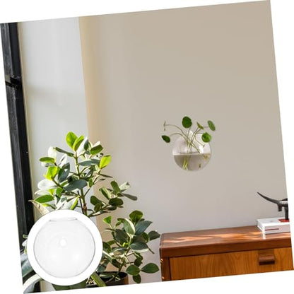 KESYOO Glass Wall Hanging Planter Hydroponic Vase Fish Bubble Tank Modern Decorative Terrarium for Indoor Plants