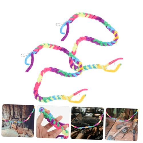 BESPORTBLE 2pcs Crab Climbing Ropes Natural Cotton Reptile Vines for Habitat Decoration Lightweight Climbing Toy for Lizards Geckos Snakes for Terrarium Enrichment