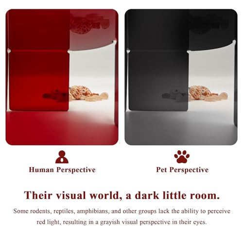 Visible Reptile Hide Box, PMMA Small Hideaway Snake Hide Enclosure, Easy to Clean Reptile Hides Cave for Leopard Geckos, Snakes, Lizards, Cornsnakes, Hamster - Large& Juvenilem (7.1 x 4.9 x 3.2in) - size: Large