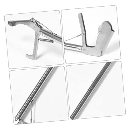 Totority Folding Stainless Steel Snake Catcher Grabber Tool Locking Mechanism for Safe Handling of Snakes and Reptiles Lightweight Portable Design for Gardens and Zoos