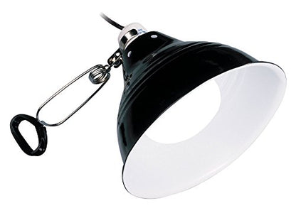 Exo Terra Reptile Dome Light Fixture - 8-1/2-Inch Porcelain Clamp Lamp for Deep Heat and Light, Perfect for Reptile Terrarium
