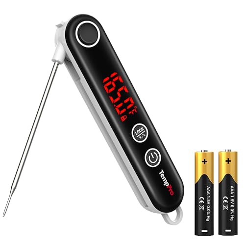 TempPro TP18 Thermocouple 0.5 Sec Instant Read Meat Thermometer Digital, Cooking Food Thermometer for Grill, BBQ, Smoker, Deep Fry, Candy, Bakeware-Fathers Day Gift for Dad(Previously ThermoPro)