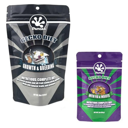 Pangea Gecko Diet Breeder & Fig Bundle - 8oz Breeder & 2oz Fig & Insects