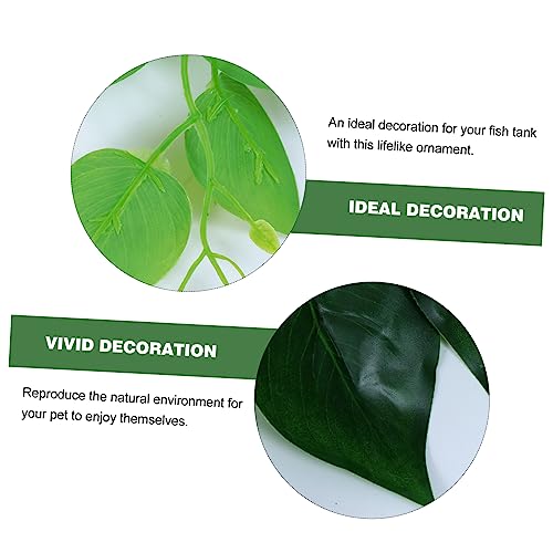 POPETPOP Simulation Vine Plant Decor for Lizard Terrarium Suction Cup Artificial Vines with Green Leaves Reptile Landscape Decoration for Reptile Habitats