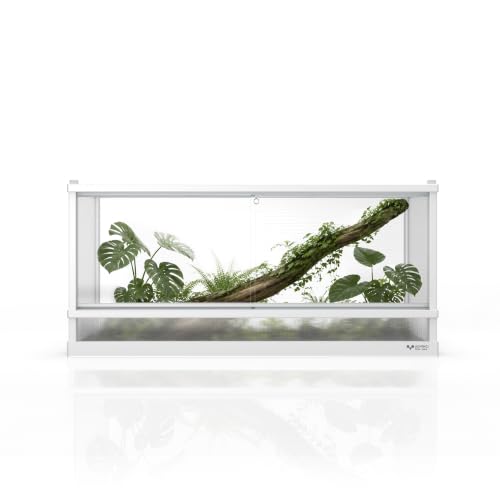 50 Gallon Reptile Tank, Reptile Enclosure for Easy Maintenance, Top Screen Ventilation & Glass Sliding Door 38''x18''x18'' - size: 38x18x18" 50 Gallon