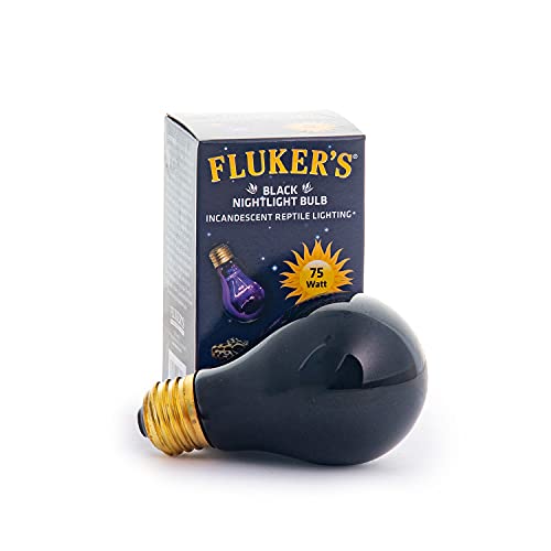 Fluker's Incandescent Black Nightlight Bulbs for Reptiles, 75 Watt - size: 75 Watts
