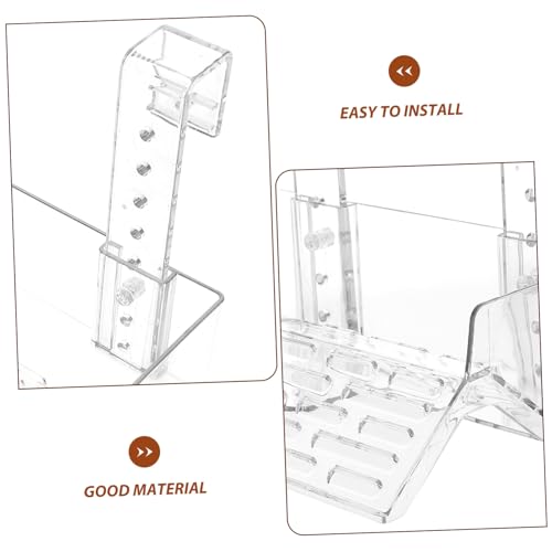 TOYANDONA Turtle Basking Platform Acrylic Wall Mounted Climbing Shelf for Turtles Reptiles Aquatic Pets Easy Installation Space Saving Aquarium Decor