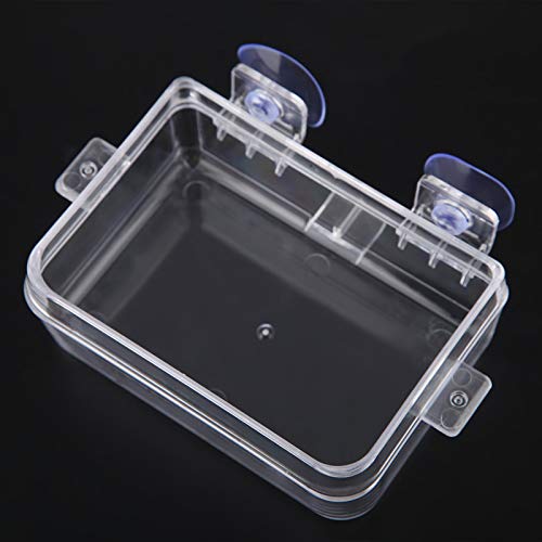 Acouto Amphibians Reptiles Anti Escape Feeder Feeding Basin Tortoise Lizard Crawler Food Bowl Suction Cup Feeder for Reptiles Bearded Dragon Accessories Food Cricket Container
