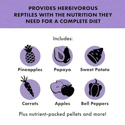 Zilla Pet Reptile Herbivore Food Medley Diet, 4 oz (Pack of 2) - size: 4 Ounce (Pack of 2)