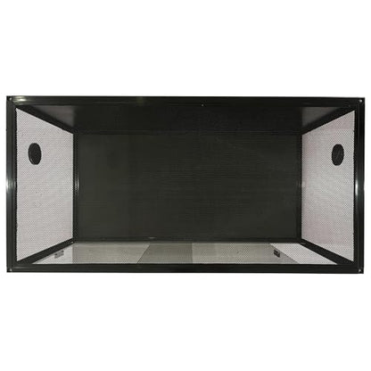 120 Gallon Reptile Terrarium, 4x2x2 ft Front Opening Tank with Sliding Glass Doors & Screen Top, Stackable Enclosure for Bearded Dragons, Snakes, Lizards, Black Color Design