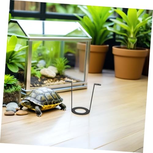 TOYANDONA 2pcs Reptile Lamp Holder Stand for Aquarium and Terrariums, Metal Heat Lamp Fixture Holder with Adjustable Angle Design and U-Shaped Bracket, Easy Installation for Basking Lighting