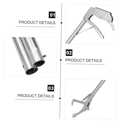 Toddmomy 1pc Stainless Steel Snake Catcher Practical Reptile Capture Tool for Safe Handling Folding Design for Easy Storage and Use