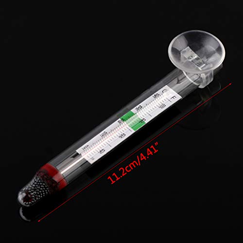 10 Pieces Aquarium Floating Thermometer Fish for Tank Thermometers Easy to Read No Messy Wires Suck Inside of Terrarium Aquarium Fish Tank Digital Scale Stick on Thermostat Thermometer Strip Display