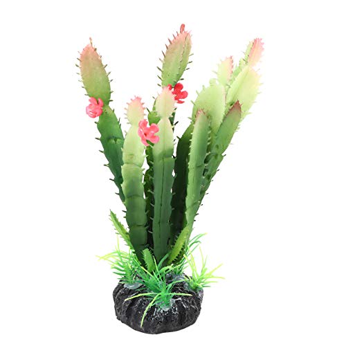 Artificial Cactus Plant - Plastic Cactus Decorations for Home, Terrarium, and Reptile Habitats - Simulation Plastic Aquatic Plants for Flower Arrangements