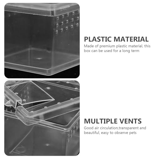 Ipetboom Reptile Breeding Box Transparent Pet Display Container for Lizard Gecko Scorpion and High-Temperature Breathable for Comfortable Habitat