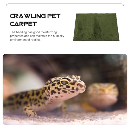 Reptile Carpet Mat for Bearded Dragon Lizard Tortoise Terrarium Bedding Portable Non-Adhesive Reptile Liner with Cushioning for Climbing Pets