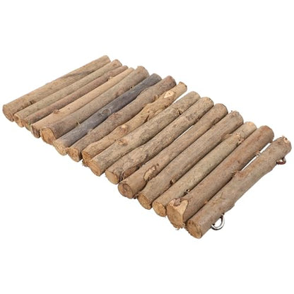 Beaupretty Wooden Turtle Hideout with Climbing Stick Basking Platform Reptile Terrarium Hideout for Tortoise Habitat Decoration