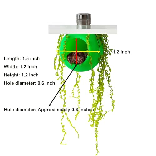 Jumping Spider Enclosure Accessories 4Pcs Cocoon-Shaped Jumping Spider Hideaway with Artificial Moss and 1 Pcs Resting Platform Magnetic Small Animal Shelter Toy (Light Green) - color: Light Green