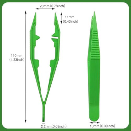 4 Pcs Plastic Tweezers for Feeding Reptiles,10cm Plastic Feeding Reptile Tongs Feeding Tweezers Reptile for Snakes Lizard Tortoise Gecko Kids Tweezers for Beads Children Handmade DIY Crafts
