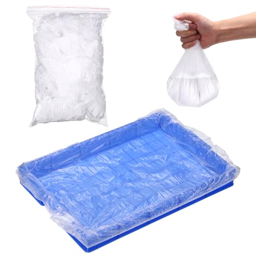Disposable Bird Cage Liners, Clear Plastic Cage Liners for 24x16 Inch Pallets Tray Universal Elastic Film, (30 Pcs), Intended for Parakeet/Cockatiels/Rabbit/Guinea Pig - size: 24x16 Inch