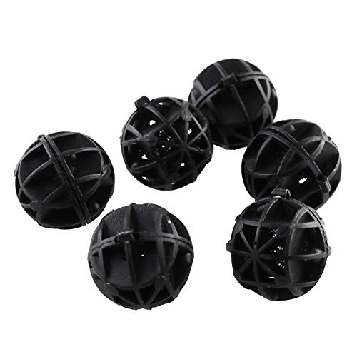 100pcs Bio Balls Filter Media with Sponge Aquarium Filter Media Tank Bio Balls, for Fish Tank, Aquarium, Pond Filter Media