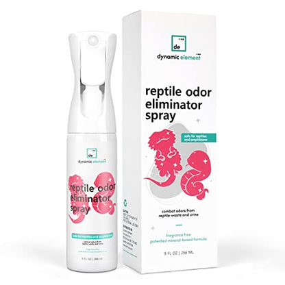 Reptile Tank Odor Eliminator Spray, Unscented, 9 Fl Oz | Mineral-Based, Protects Respiratory Health, No Harsh Chemicals, For Bearded Dragon, Turtle Tanks & Terrariums